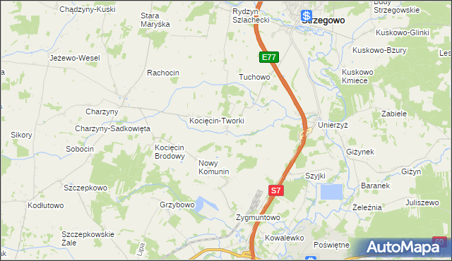 mapa Mączewo, Mączewo na mapie Targeo