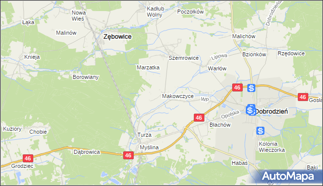 mapa Makowczyce, Makowczyce na mapie Targeo