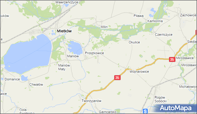 mapa Maniów Wielki, Maniów Wielki na mapie Targeo
