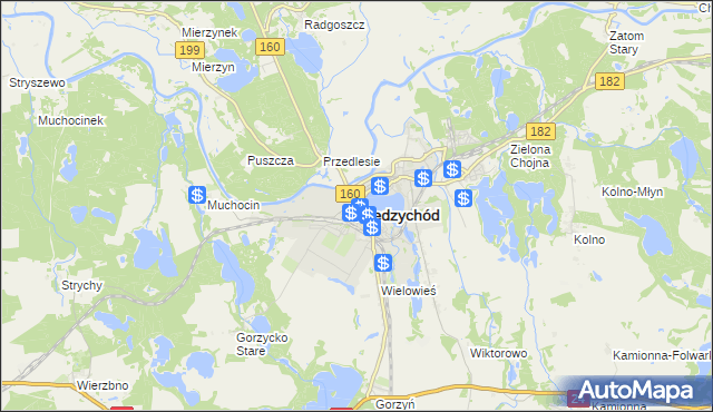 mapa Międzychód, Międzychód na mapie Targeo