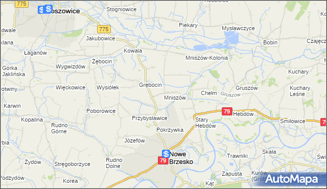 mapa Mniszów, Mniszów na mapie Targeo