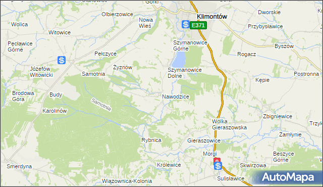 mapa Nawodzice, Nawodzice na mapie Targeo