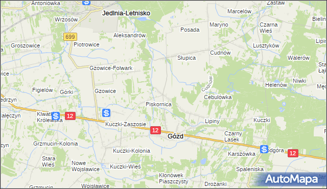 mapa Niemianowice, Niemianowice na mapie Targeo