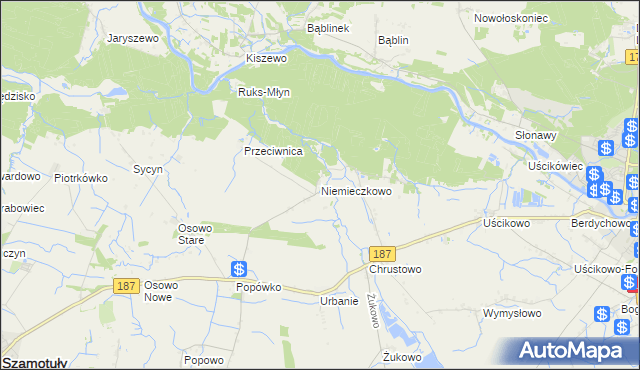 mapa Niemieczkowo, Niemieczkowo na mapie Targeo