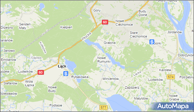 mapa Nowe Rumunki, Nowe Rumunki na mapie Targeo