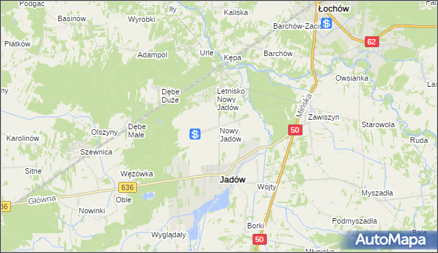 mapa Nowy Jadów, Nowy Jadów na mapie Targeo