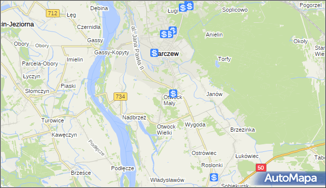 mapa Otwock Mały, Otwock Mały na mapie Targeo