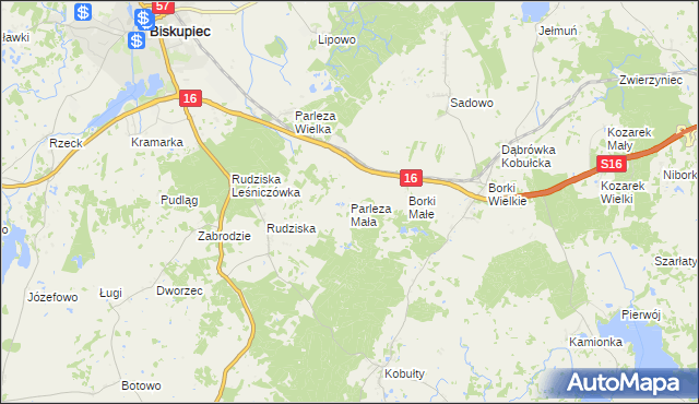 mapa Parleza Mała, Parleza Mała na mapie Targeo