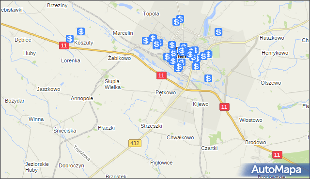 mapa Pętkowo, Pętkowo na mapie Targeo