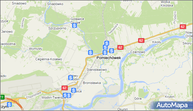 mapa Pomiechówek, Pomiechówek na mapie Targeo