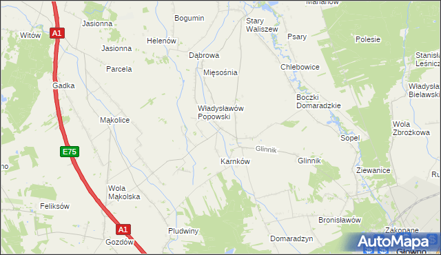 mapa Popów Głowieński, Popów Głowieński na mapie Targeo