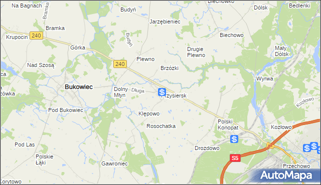 mapa Przysiersk, Przysiersk na mapie Targeo