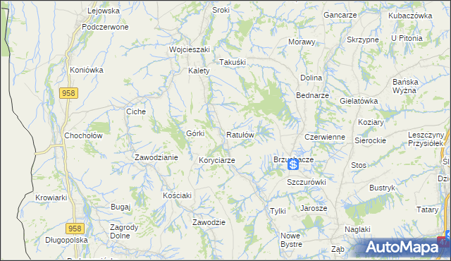 mapa Ratułów, Ratułów na mapie Targeo