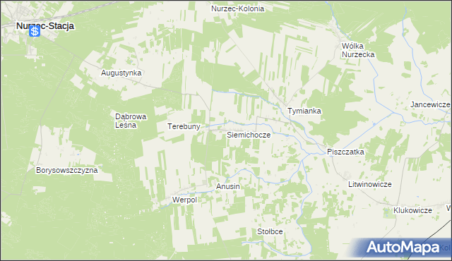 mapa Siemichocze, Siemichocze na mapie Targeo