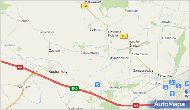 mapa Siemidrożyce, Siemidrożyce na mapie Targeo