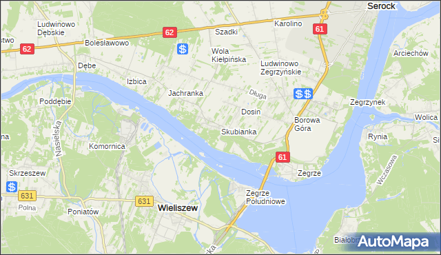 mapa Skubianka, Skubianka na mapie Targeo