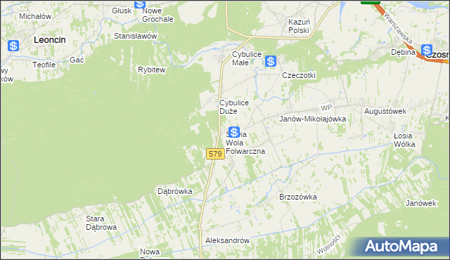 mapa Sowia Wola Folwarczna, Sowia Wola Folwarczna na mapie Targeo