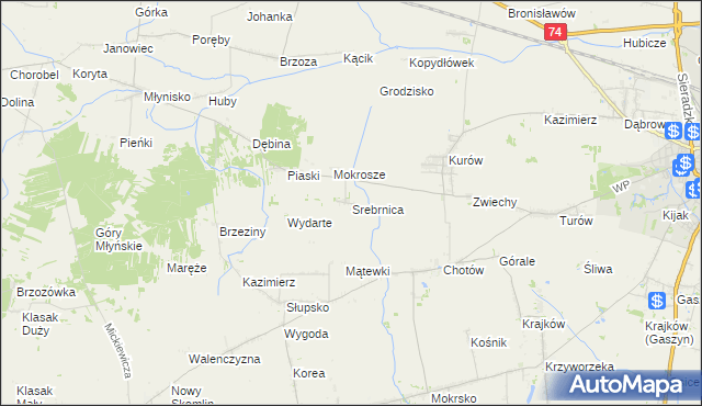 mapa Srebrnica, Srebrnica na mapie Targeo