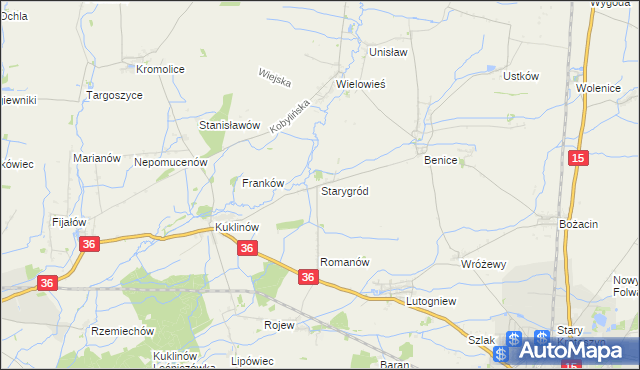 mapa Starygród, Starygród na mapie Targeo