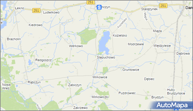 mapa Stępuchowo, Stępuchowo na mapie Targeo