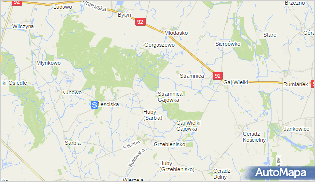 mapa Stramnica Gajówka, Stramnica Gajówka na mapie Targeo