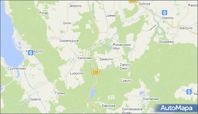 mapa Świecino, Świecino na mapie Targeo