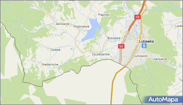 mapa Szczepanów gmina Lubawka, Szczepanów gmina Lubawka na mapie Targeo