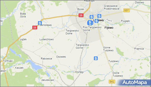 mapa Targowisko Górne, Targowisko Górne na mapie Targeo