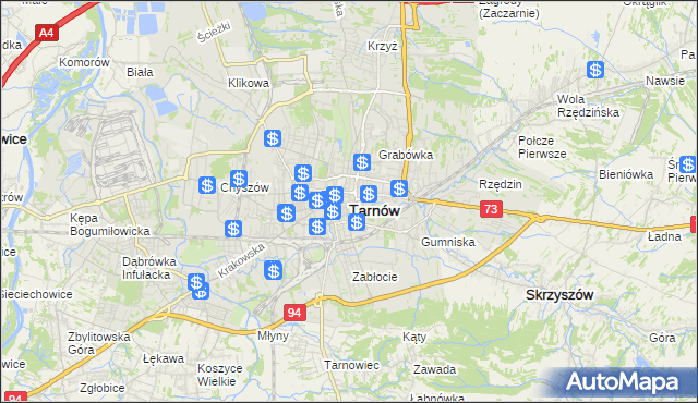 mapa Tarnów, Tarnów na mapie Targeo