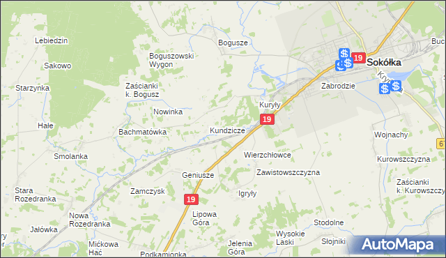 mapa Tartak gmina Sokółka, Tartak gmina Sokółka na mapie Targeo