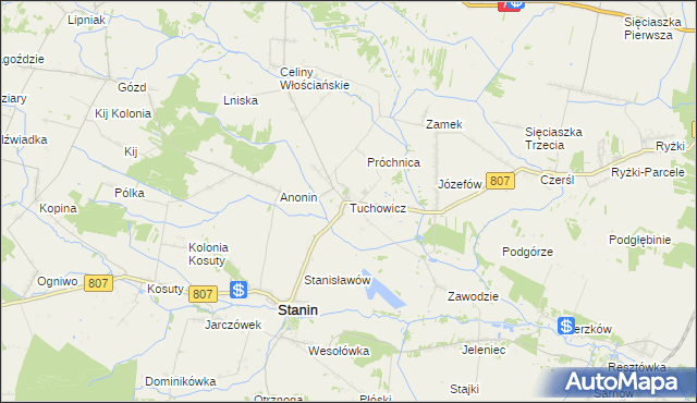 mapa Tuchowicz, Tuchowicz na mapie Targeo