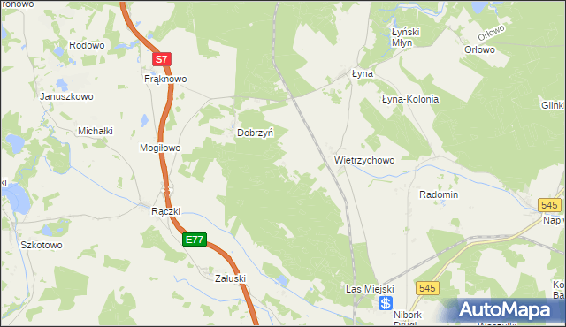 mapa Wietrzychówko, Wietrzychówko na mapie Targeo