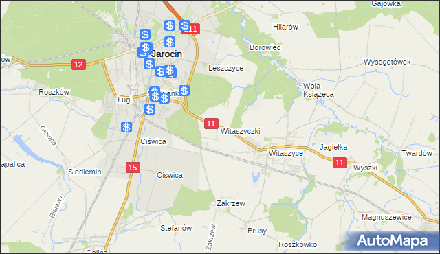 mapa Witaszyczki, Witaszyczki na mapie Targeo