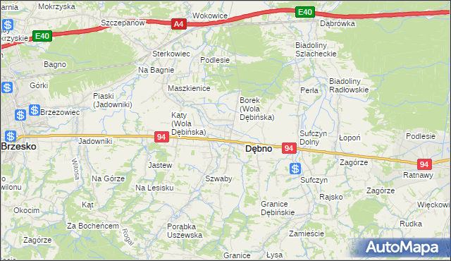 mapa Wola Dębińska, Wola Dębińska na mapie Targeo