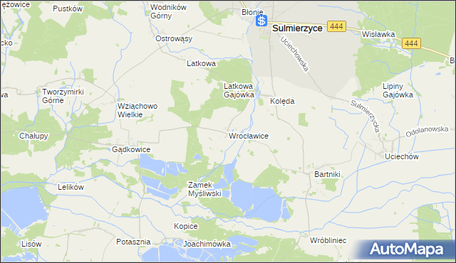mapa Wrocławice, Wrocławice na mapie Targeo