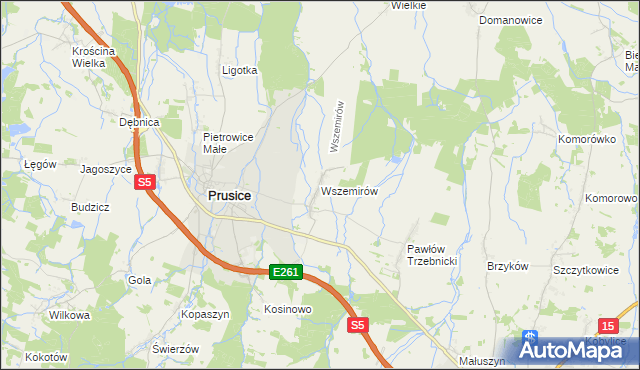 mapa Wszemirów, Wszemirów na mapie Targeo