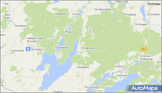 mapa Wylatkowo, Wylatkowo na mapie Targeo