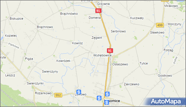 mapa Wytrębowice, Wytrębowice na mapie Targeo