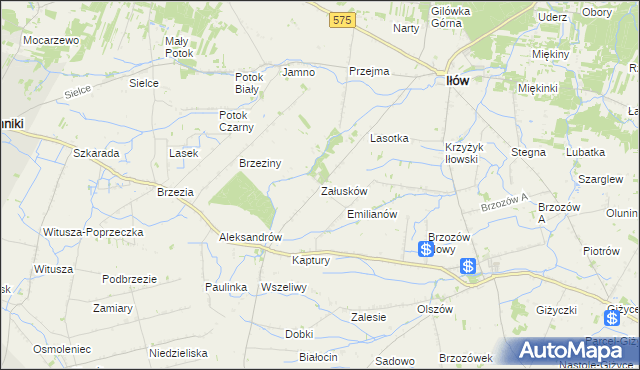 mapa Załusków, Załusków na mapie Targeo