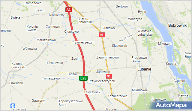 mapa Zapomnianowo, Zapomnianowo na mapie Targeo