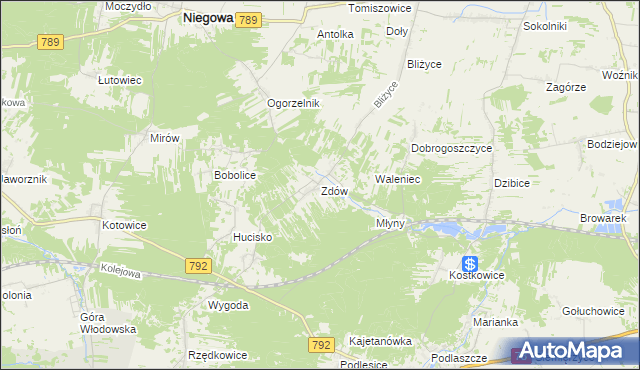 mapa Zdów, Zdów na mapie Targeo