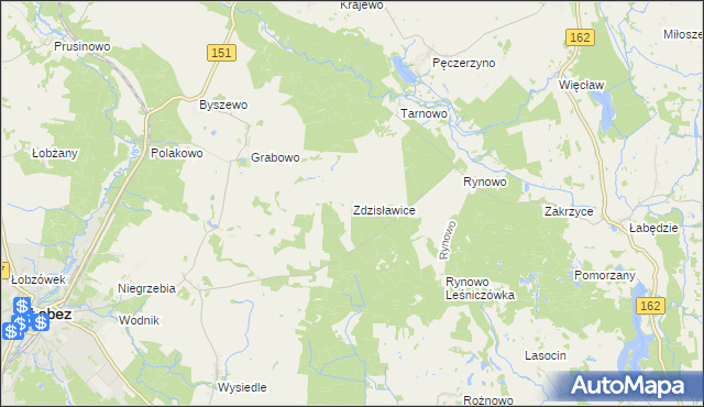 mapa Zdzisławice gmina Łobez, Zdzisławice gmina Łobez na mapie Targeo