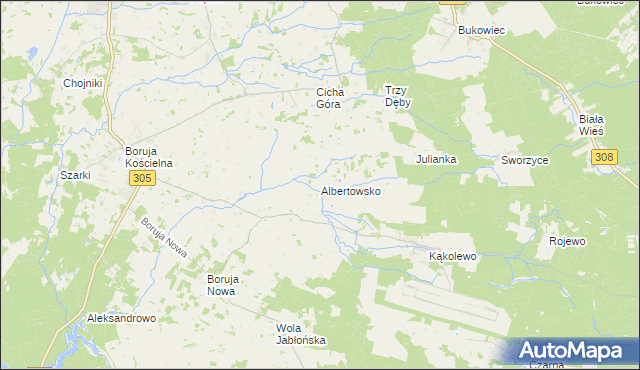 mapa Albertowsko, Albertowsko na mapie Targeo