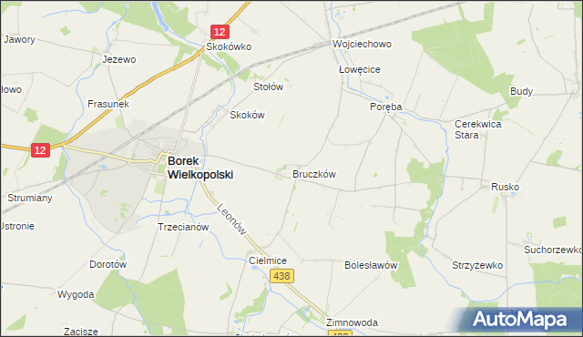 mapa Bruczków, Bruczków na mapie Targeo