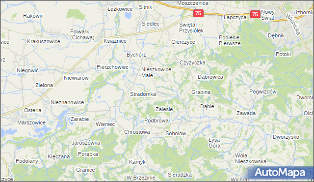 mapa Buczyna gmina Bochnia, Buczyna gmina Bochnia na mapie Targeo