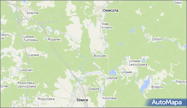 mapa Byłyczek, Byłyczek na mapie Targeo