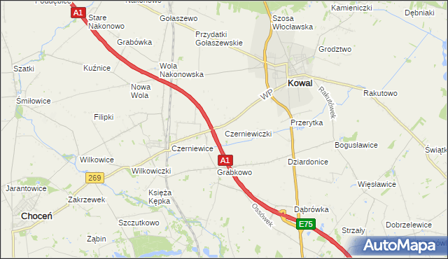 mapa Czerniewiczki, Czerniewiczki na mapie Targeo