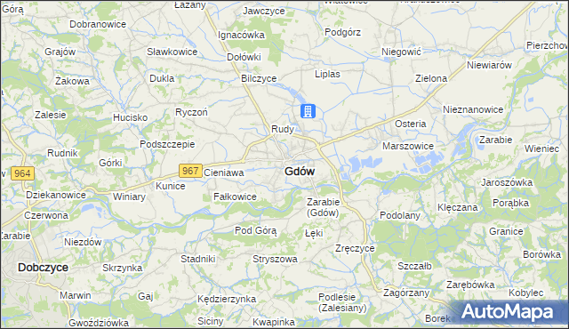 mapa Gdów, Gdów na mapie Targeo