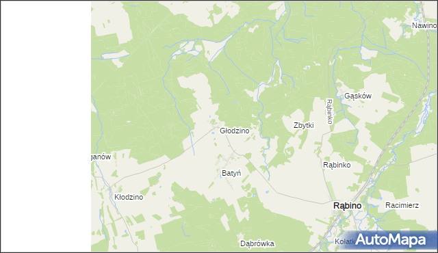 mapa Głodzino, Głodzino na mapie Targeo