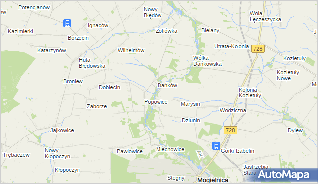 mapa Główczyn-Towarzystwo, Główczyn-Towarzystwo na mapie Targeo